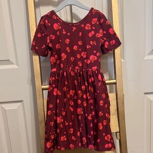 Charming Pink and Red Kids Dress